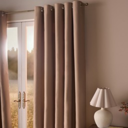"OHS Eyelet Blackout Curtains, Beige - 168 x 183 cm (66"" x 72"")" - thumbnail 3