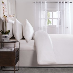 OHS Luxe 400 Thread Count 100% Cotton Sateen Duvet Set, White - Single - thumbnail 4