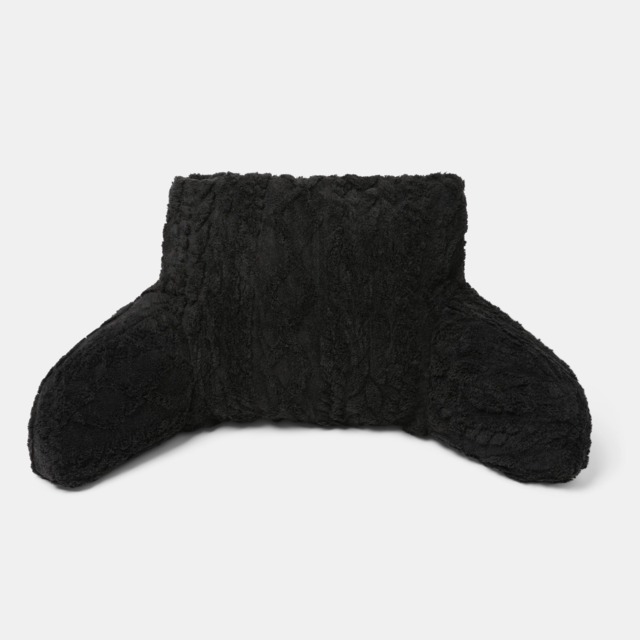 OHS Cable Knit Cuddle Cushion - Black - image 1