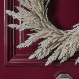 OHS Pampas Dried Grass Wreath, Cream - 55cm - thumbnail 2