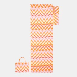 OHS Zigzag Print Beach Towel in a Bag - Orange - thumbnail 4