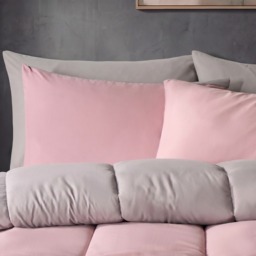OHS Coverless 10.5 Tog Reversible Duvet & Pillowcase, Blush/Silver - Double - thumbnail 4