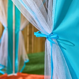 OHS Kids Colour Block Outdoor Play Tent with Curtains - Multi - thumbnail 3