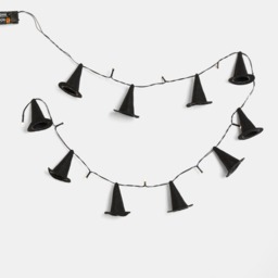 OHS 10 Pack Witch's Hat String Lights - Black - thumbnail 4