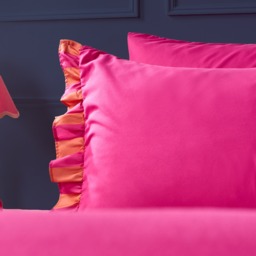 OHS Frill Edge Duvet Set, Hot Pink/Orange  - Double - thumbnail 3