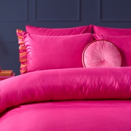 OHS Frill Edge Duvet Set, Hot Pink/Orange  - Double - thumbnail 2