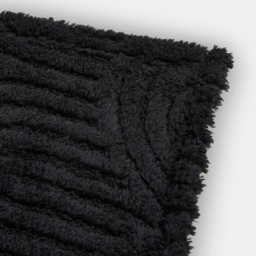 OHS Tufted Arches Teddy Fleece Throw, Black - 180 x 200cm - thumbnail 4