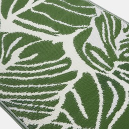 OHS Tropical Print Reversible Outdoor Rug, Green/White - 120 x 170cm - thumbnail 5