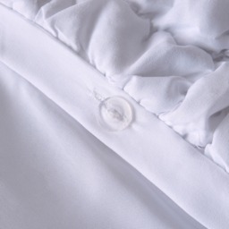 OHS Quilted Seersucker Duvet Cover Set, White - Double - thumbnail 5