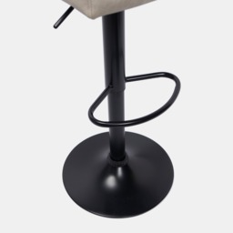 OHS Set of 2 Adjustable Faux Leather Bar Stools - Beige - thumbnail 5