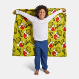 OHS The Grinch Printed Throw - Green - thumbnail 3