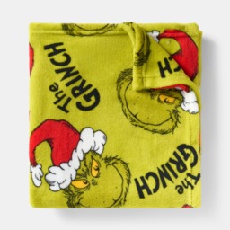 OHS The Grinch Printed Throw - Green - thumbnail 5