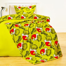 OHS The Grinch Printed Throw - Green - thumbnail 1