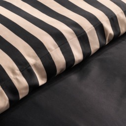 OHS Stripe Edge Duvet Set, Black/Stone - Double - thumbnail 4