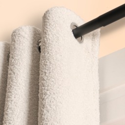 "OHS Bouclé Eyelet Curtains, Cream - 46 x 72""" - thumbnail 5