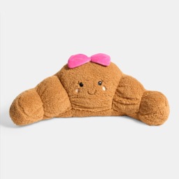 OHS Chloe The Bow Croissant Cuddle Cushion - Natural/Hot Pink - thumbnail 5