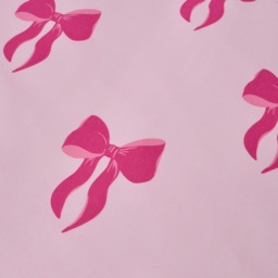 OHS Bow Print Reversible Duvet Cover Set, Pink/Hot Pink - Double - thumbnail 4