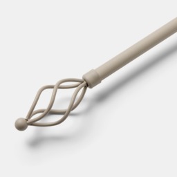 OHS 16mm Extendable Twist Curtain Pole, Natural - 120-220cm - thumbnail 2