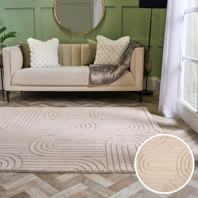 OHS Tufted Arches Rug - Mink, 120 x 170cm - image 1