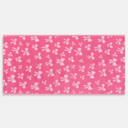 OHS Kids Bow Print Outdoor Rug - Hot Pink - thumbnail 3