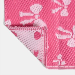 OHS Kids Bow Print Outdoor Rug - Hot Pink - thumbnail 4