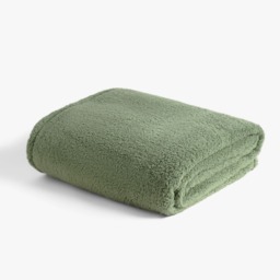 OHS Teddy Fleece Throw, Evergreen - 150 x 200cm - thumbnail 3