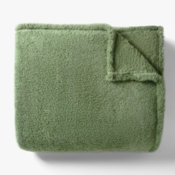 OHS Teddy Fleece Throw, Evergreen - 150 x 200cm - thumbnail 4