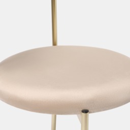 OHS Velvet Dining Chair - Natural/Gold - thumbnail 4