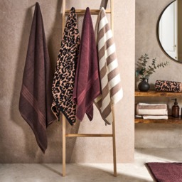 OHS 100% Cotton Hand Towel , Chocolate - 1PC - thumbnail 4