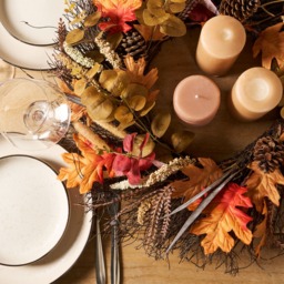 OHS Autumn Harvest Wreath, Brown/Orange - 50cm - thumbnail 4