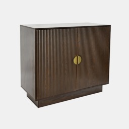 OHS Small Ribbed Sideboard - Dark Brown Wood - thumbnail 3