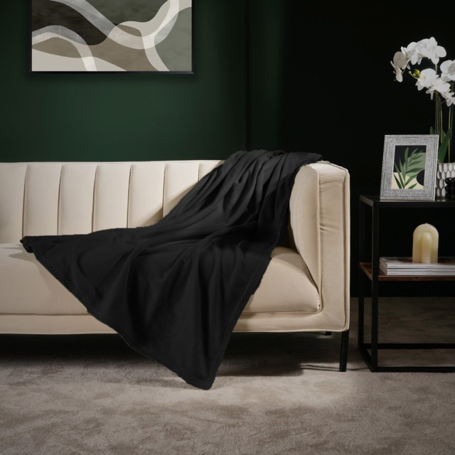 Fleece Blanket 120x150cm - Black - image 1