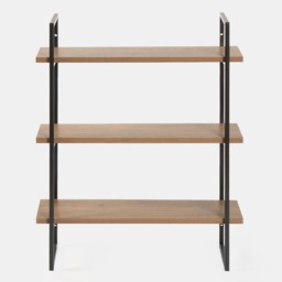 OHS 3-Tier Mounted Wall Shelves Set - Medium Wood - thumbnail 4