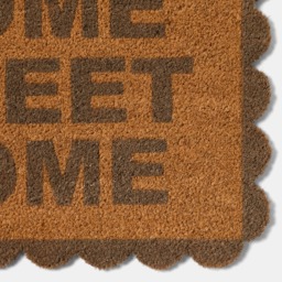 OHS Scallop Edge Home Sweet Home Printed Coir Mat - Brown/Natural - thumbnail 3
