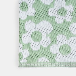 OHS Kids Daisy Print Outdoor Rug - Sage/White - thumbnail 4