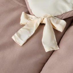 OHS Bow Tie Coverless 7.5 Tog Reversible Duvet Set, Ivory/Natural - Single - thumbnail 5