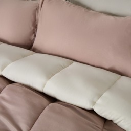 OHS Bow Tie Coverless 7.5 Tog Reversible Duvet Set, Ivory/Natural - Single - thumbnail 2