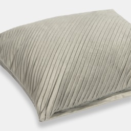 OHS 2 Pack Pleated Velvet Cushion Covers, Grey - 45 x 45cm - thumbnail 4