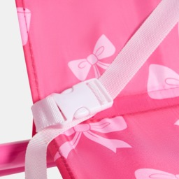 OHS Kids Bow Print Swing Bench with Canopy - Hot Pink - thumbnail 4
