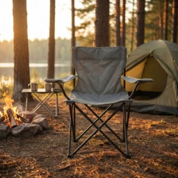 OHS Adults Foldable Camping Chair - Grey