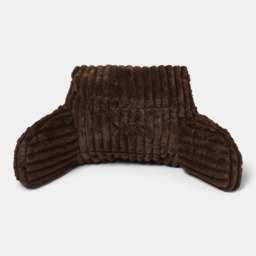 OHS Ribbed Faux Fur Cuddle Cushion with Heatable Pocket - Coffee - thumbnail 2