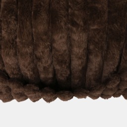 OHS Ribbed Faux Fur Cuddle Cushion with Heatable Pocket - Coffee - thumbnail 4