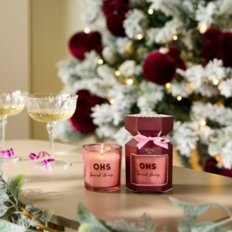 OHS Spice Berry Scented Glass Candle - Pink - thumbnail 1