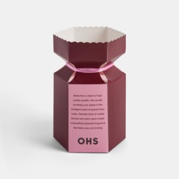 OHS Spice Berry Scented Glass Candle - Pink - thumbnail 3