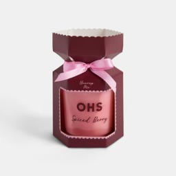 OHS Spice Berry Scented Glass Candle - Pink - thumbnail 2