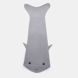 OHS Kids Shark Wearable Beach Towel - Grey - thumbnail 1