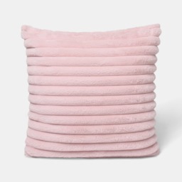 OHS Faux Fur Thick Ribbed Cushion Covers - Blush - thumbnail 3