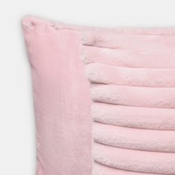 OHS Faux Fur Thick Ribbed Cushion Covers - Blush - thumbnail 4