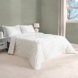 OHS Arches Quilted 7.5 Tog Duvet Set, Cream - Double - thumbnail 2