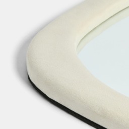 OHS Matte Velvet Irregular Mirror - Cream - thumbnail 3